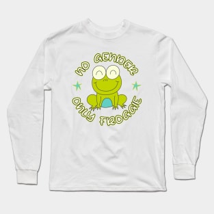 No Gender Only Froggie Funny Non Binary Green Frog Long Sleeve T-Shirt